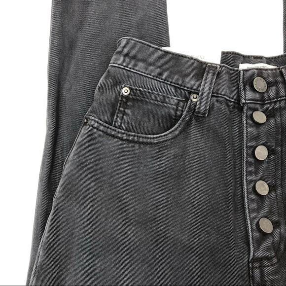 We Wore What Danielle high rise button fly jeans black - 24 - Picture 5 of 11